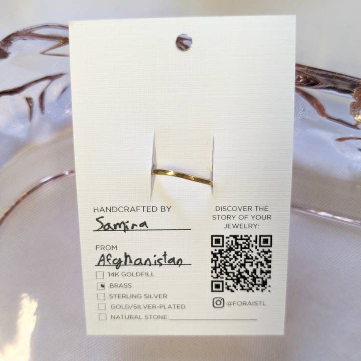 Forai - Wholesale Band/Stacked Ring - Hand-Hammered Wrap Ring in Brass4