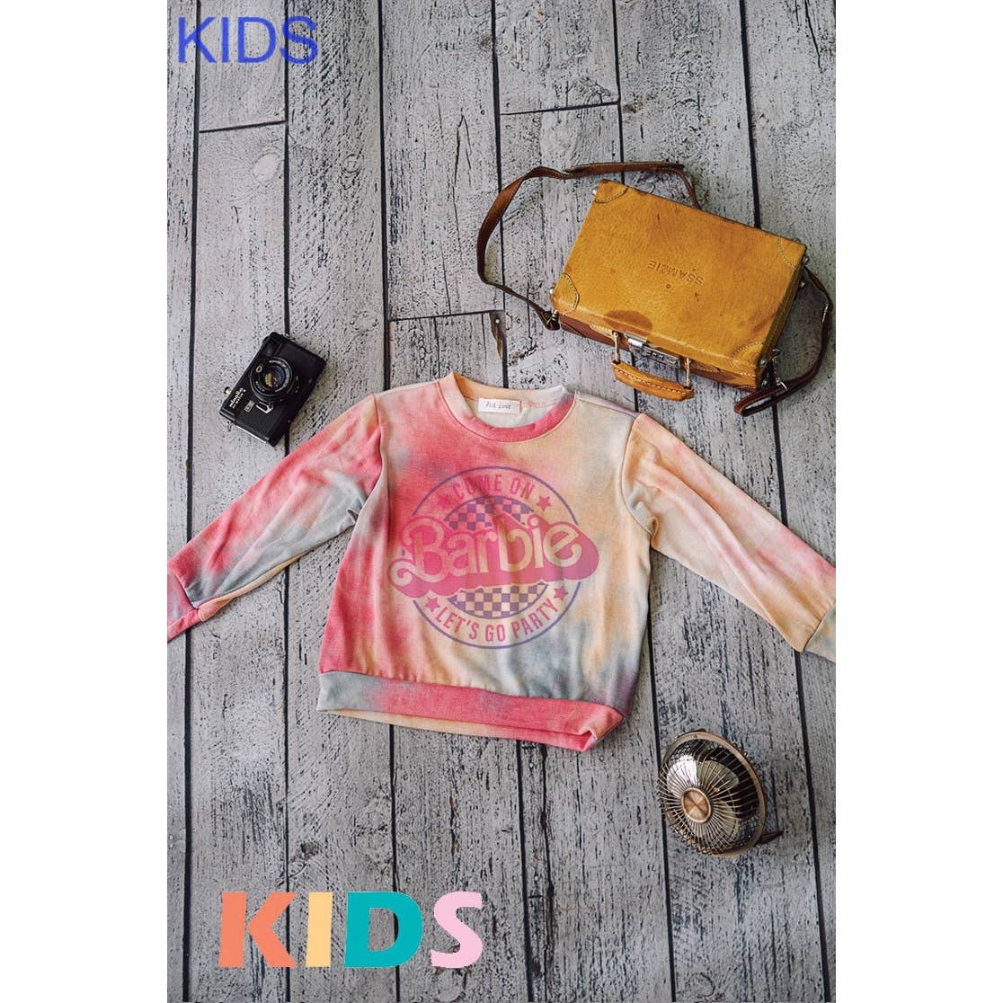 Phil Love – wholesale Screen-printed t-shirt – Kids – Kids Barbie print Soft long sleeve top1