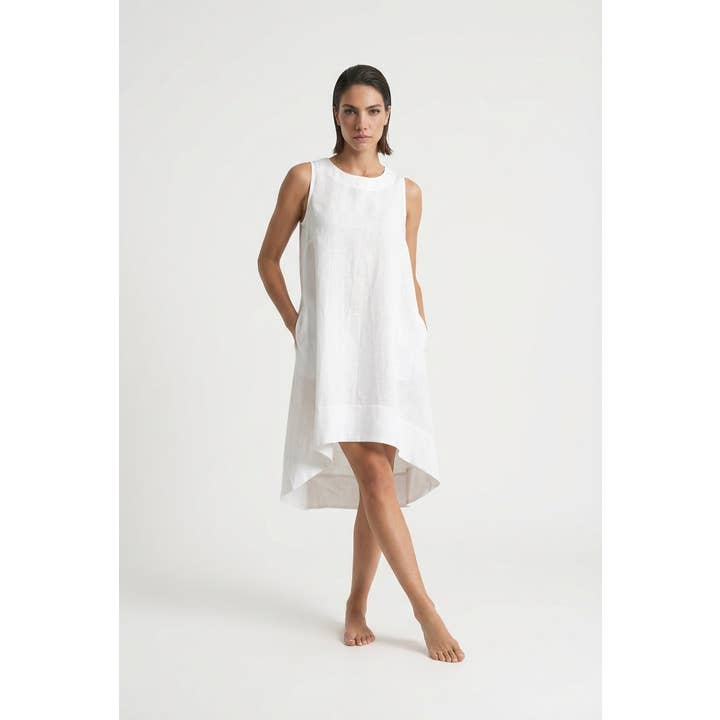 Illya Midi Dress White for wholesale by LUXMII