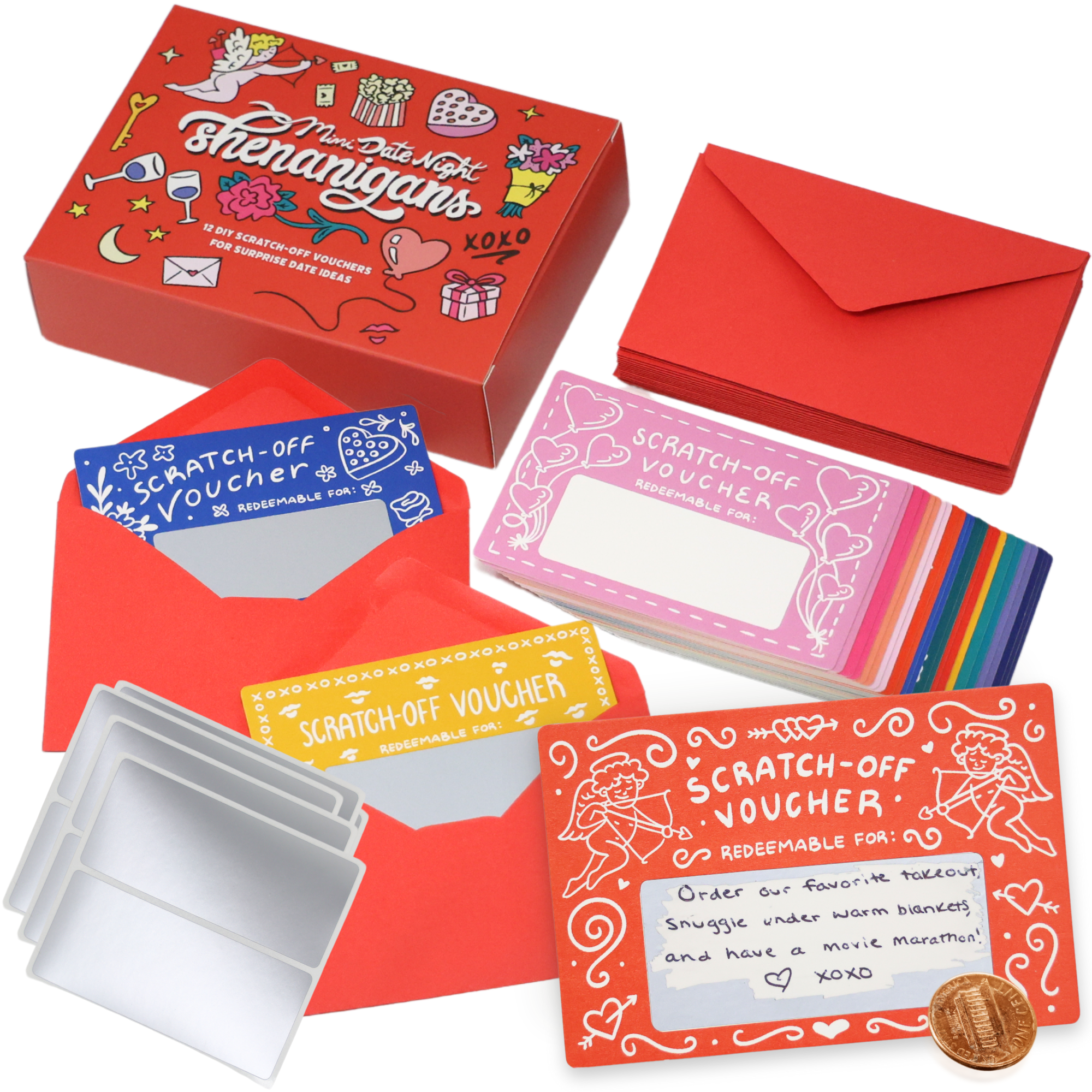 Sleazy Greetings - Wholesale Gag Gift/Novelty Gift - Mini Date Night Shenanigans - Scratch-Off DIY Love Vouchers1