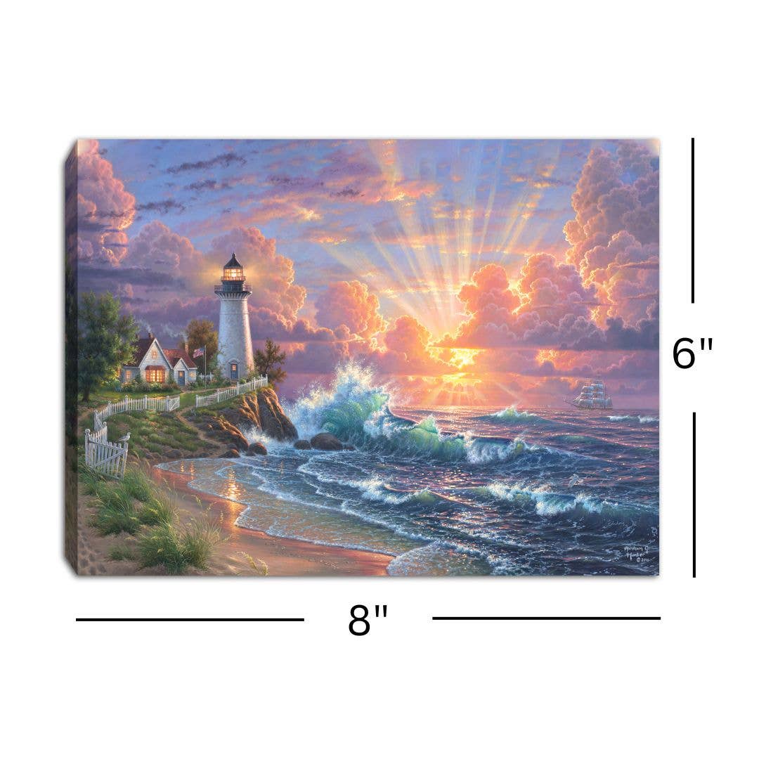 Glow Decor - Wholesale Decorative Tabletop Object - Light of Hope 8x6 Lighted Tabletop Canvas2
