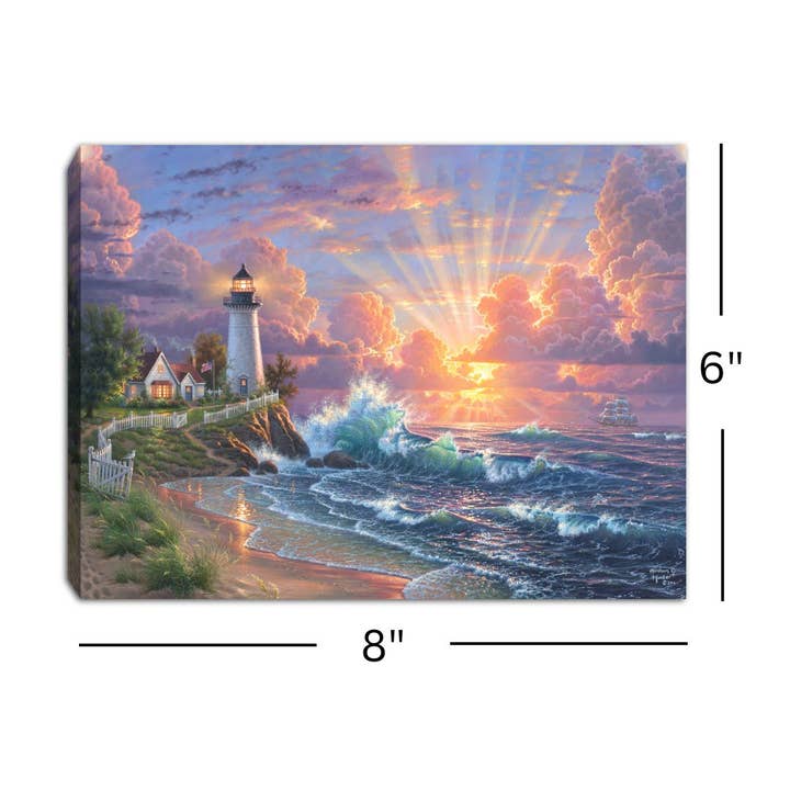 Glow Decor - Wholesale Decorative Tabletop Object - Light of Hope 8x6 Lighted Tabletop Canvas2