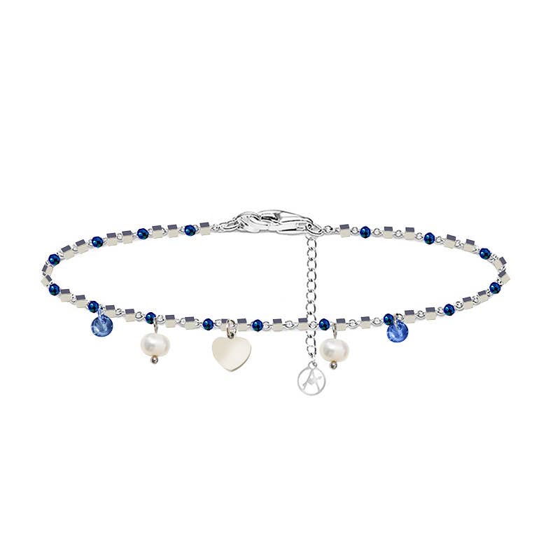 AMORINO SRL - Wholesale Charm/Dangle Bracelet - HEART & PEARL CHARM BRACELET WITH ZIRCONIA7