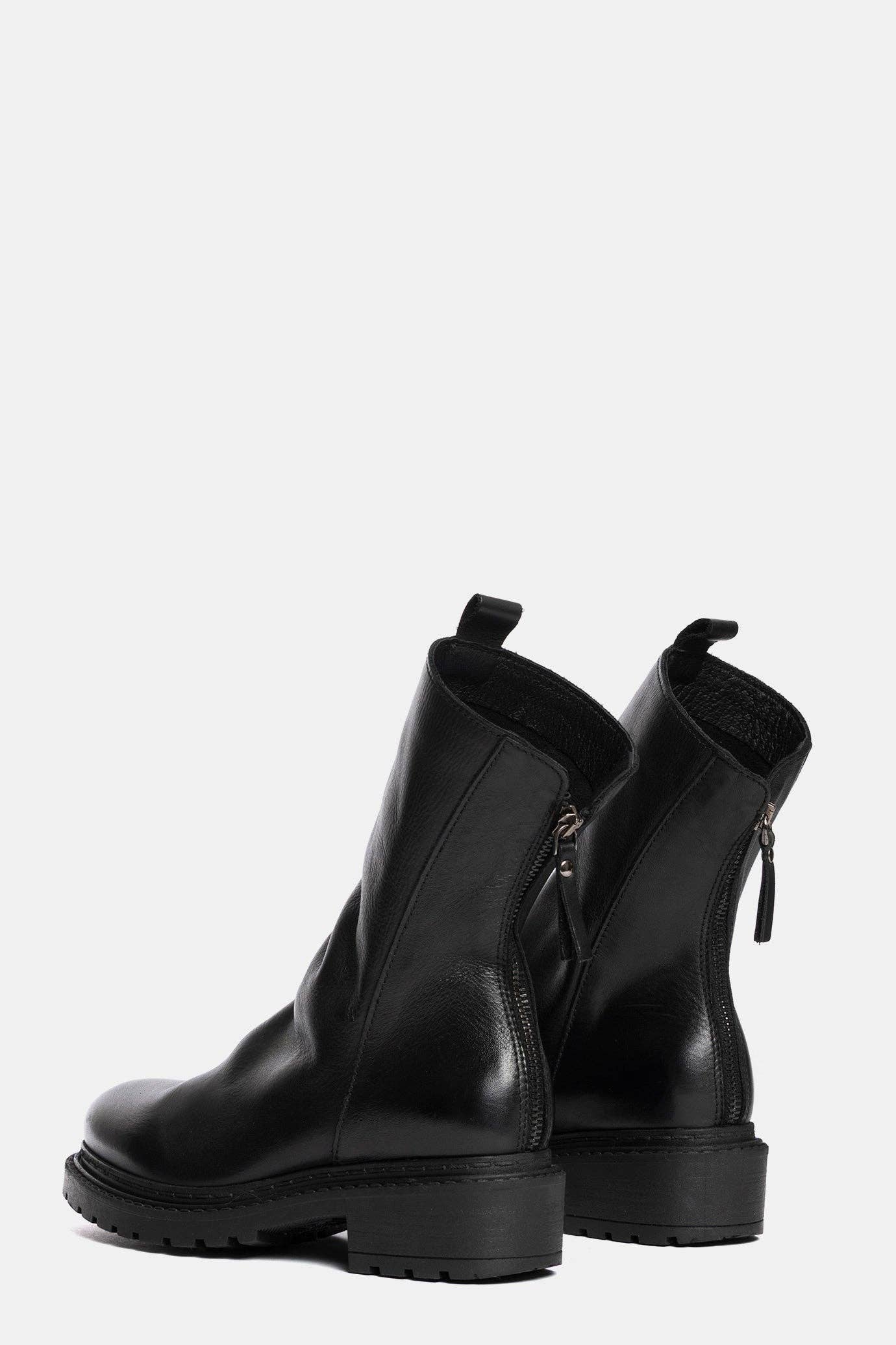 METISSE - Wholesale Boots - Women's - Black calfskin ankle boots MA053
