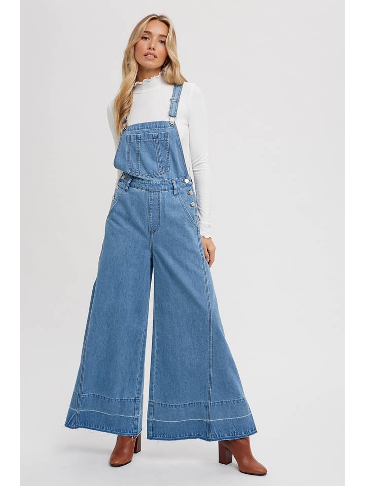 Bluivy – Engroshandel Overalls - Dame – DENIM OVERALLS MED BREDE BEN