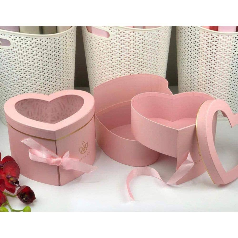 UNIKPACKAGING - Vendita all'ingrosso Confezioni regalo - Scatola a Cuore a Doppio Strato con Fodera per Regali e Fiori18