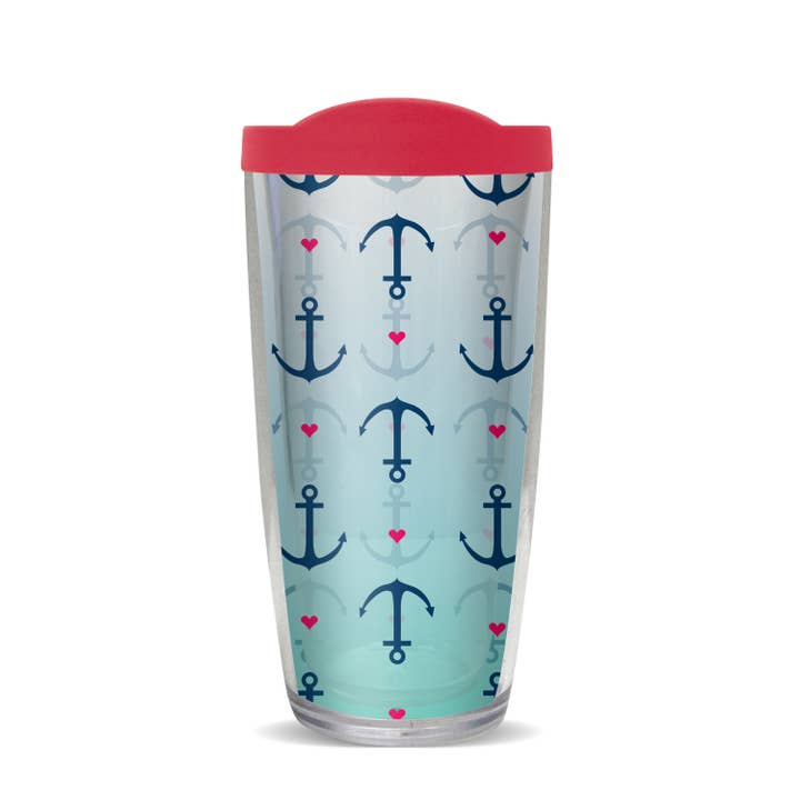 Anchors and Hearts Tumbler for wholesale by FREEHEART