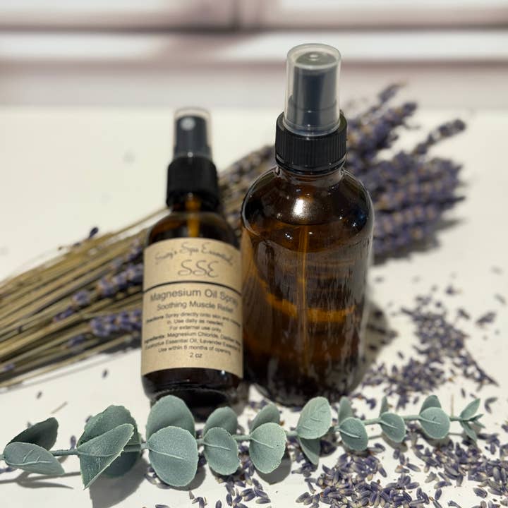 Suzy Spa Essentials - Wholesale Aromatherapy Mist - Magnesium Oil – Lavender + Eucalyptus Muscle & Sleep Spray3