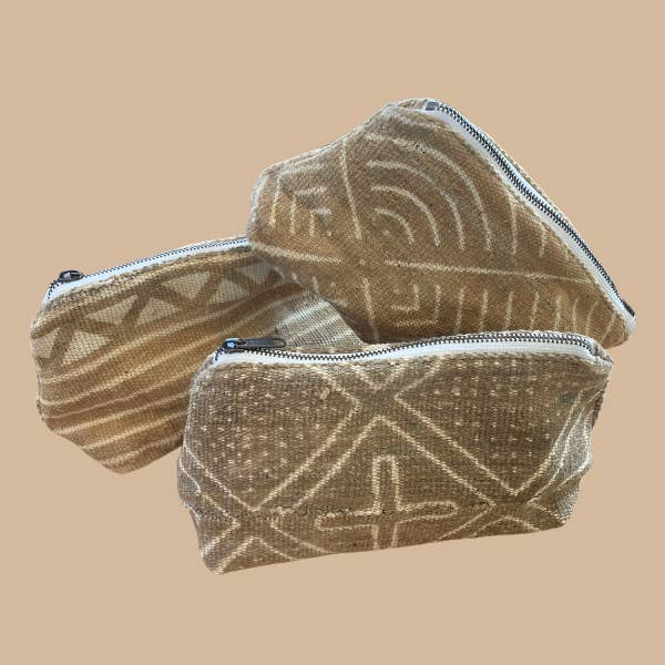 Jenna Bee - Wholesale Makeup/Cosmetic Bag - Vintage Mud Cloth Cosmetic Bag2
