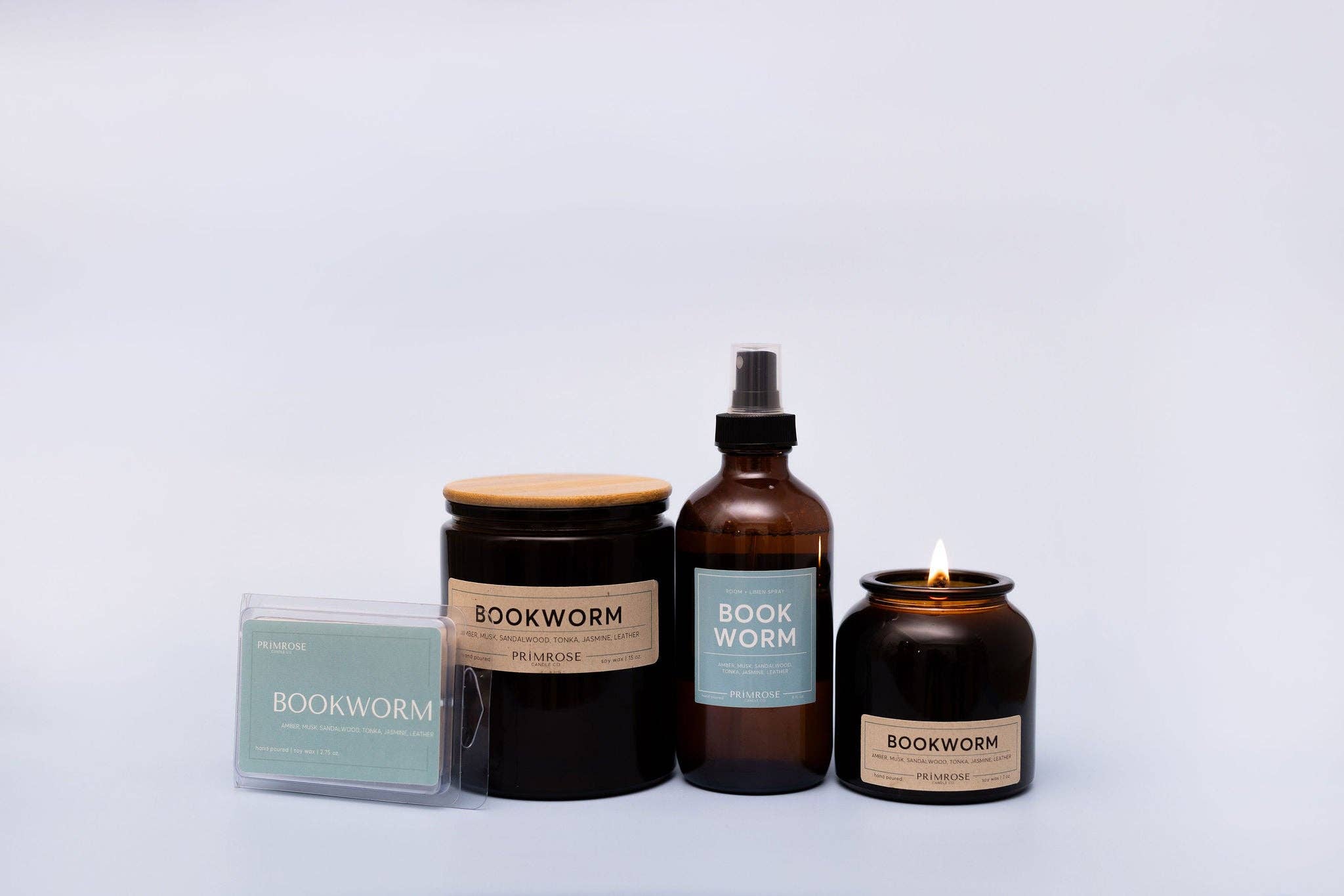 Primrose Candle Company – wholesale Jar/filled candle – BOOKWORM1