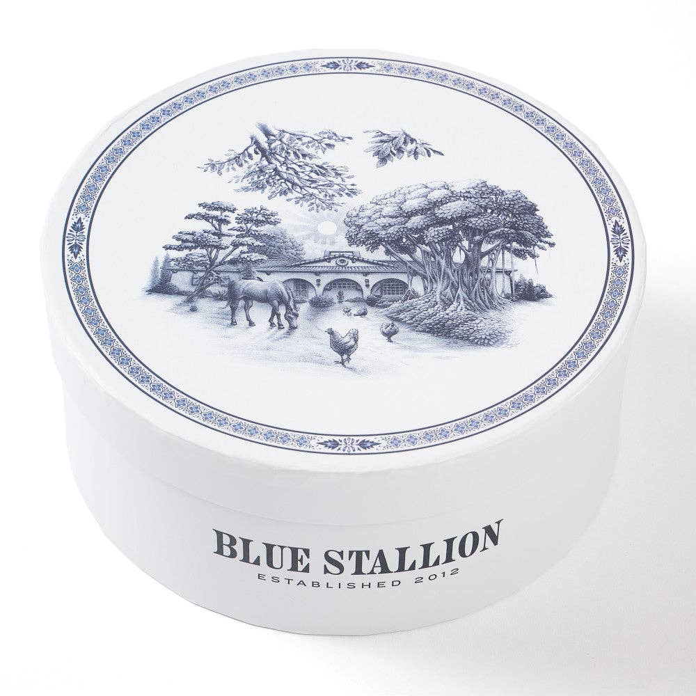 Blue Stallion Farm - Wholesale Serve Bowl - BLUE & WHITE GERTRUDE SALAD BOWLS SET OF 4 WITH GIFTBOX6