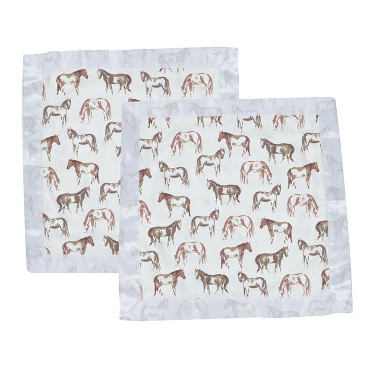Newcastle Classics - Wholesale Security/Cuddle Blanket - Baby - Wild Horse Bamboo Muslin Security Baby Blankie2