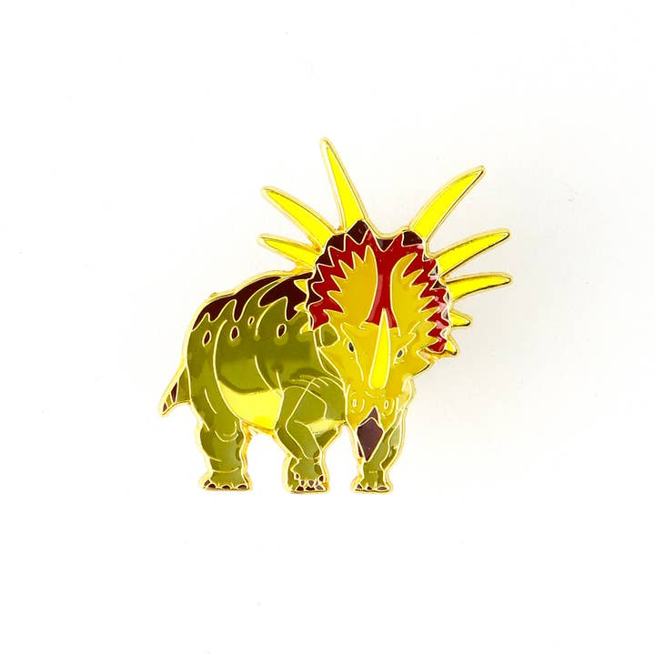 Stemcell Science Shop - Wholesale Lapel pin/button - Styracosaurus Enamel Pin (Styracosaurus albertensis)