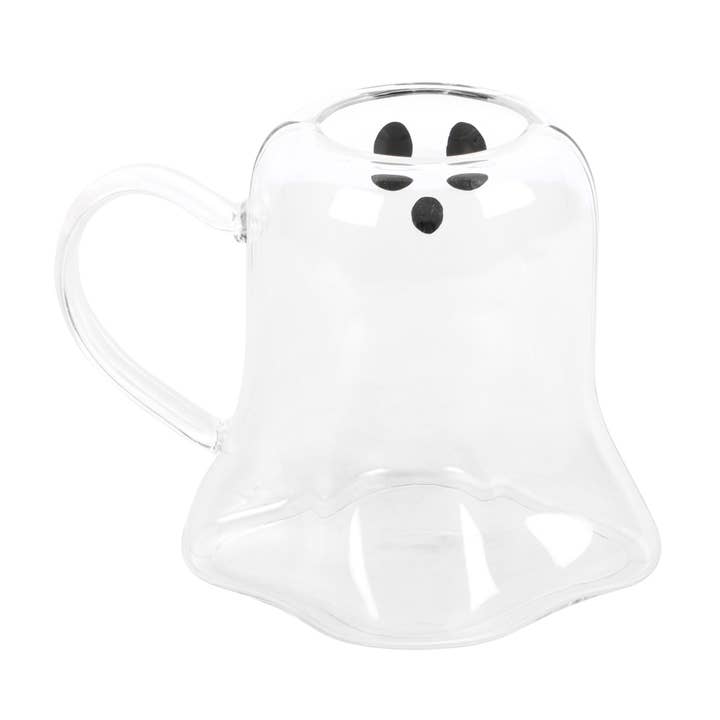 Something Different Wholesale - Wholesale Coffee Mug - Ghost Shaped Glass Halloween Mug
