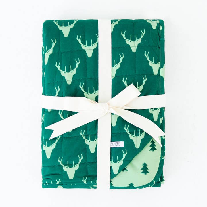 For Bucks Sake Quilted Children's Bamboo Blanket for wholesale by Dreamiere