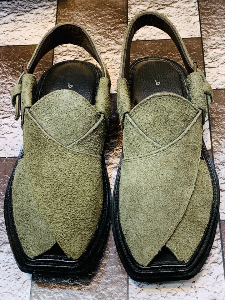 Sandálias Tradicionais Verdes para Homem, Sandálias Trendy Masculinas por atacado de vintarust