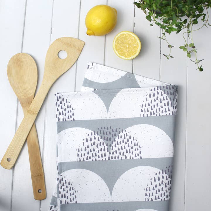 Scandi Cloud Tea Towel for wholesale by Louise Brainwood