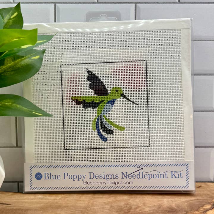 Hummingbird Needlepoint Kit for wholesale by Blue Poppy Designs