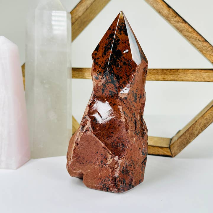 Rock Paradise - Wholesale Spiritual Stone/Crystal - Mahogany Obsidian Crystal Semi Polished Point #51