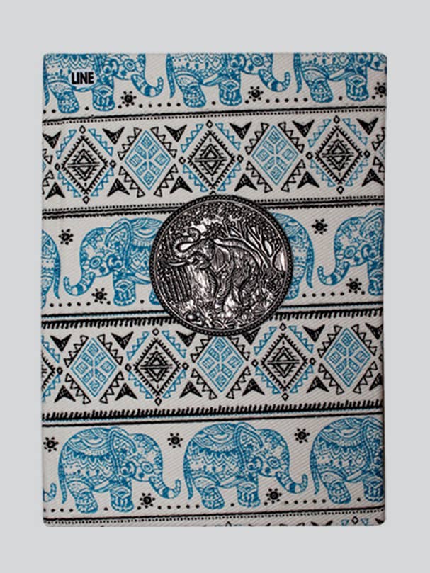 Handmade Elephant Print Notebook (NB-106) for wholesale by Kathmandu Imports