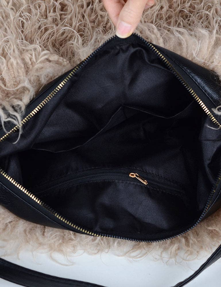 Sweetkama - Wholesale Shoulder Bag - Women's - Ladies Faux Mongolian Fur Tote Two Shoulder Bag SKAB40948