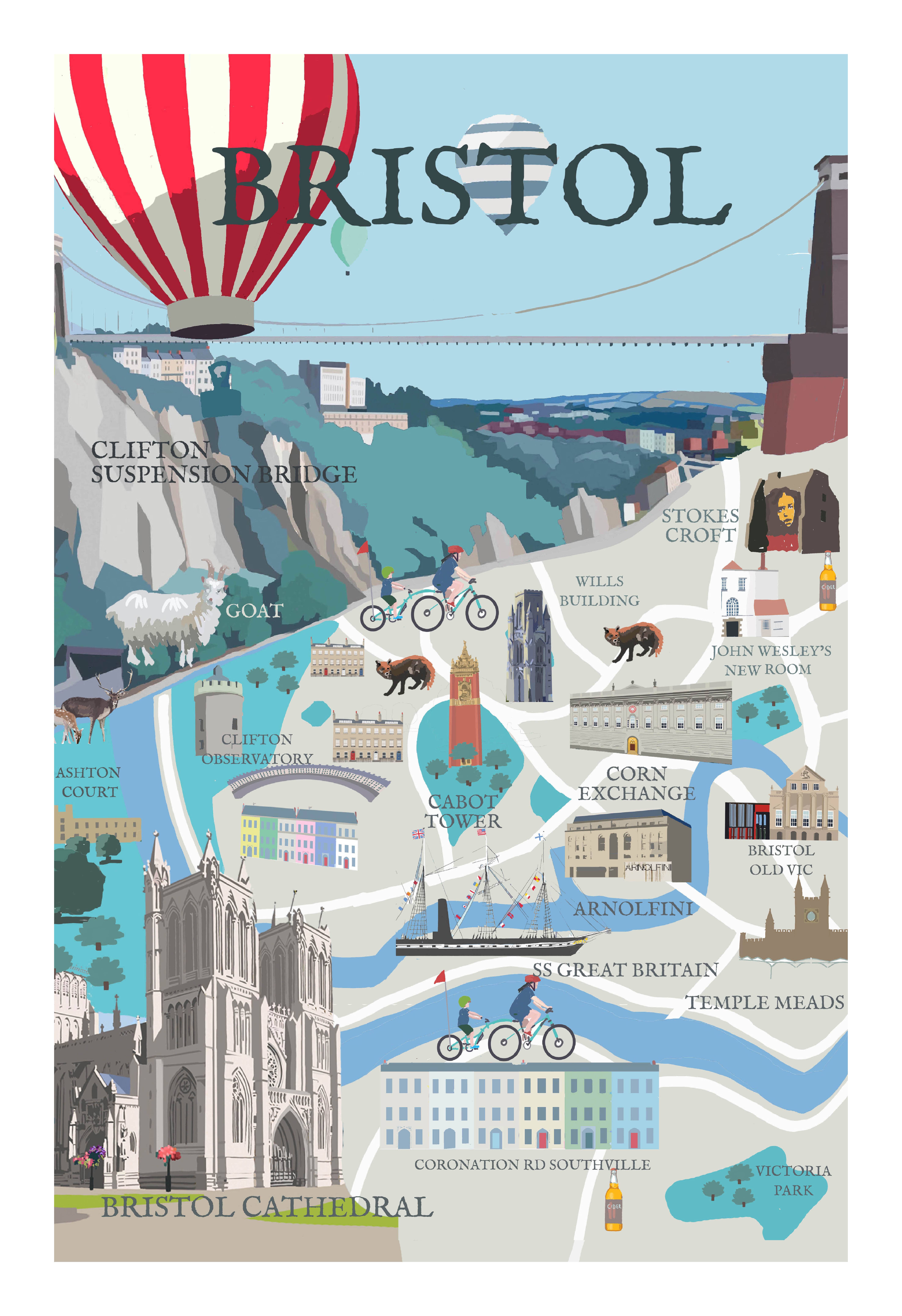 BETTY BOYNS MAPS - Vendita all'ingrosso Calamite - Magnete da Frigo con Mappa Illustrata2