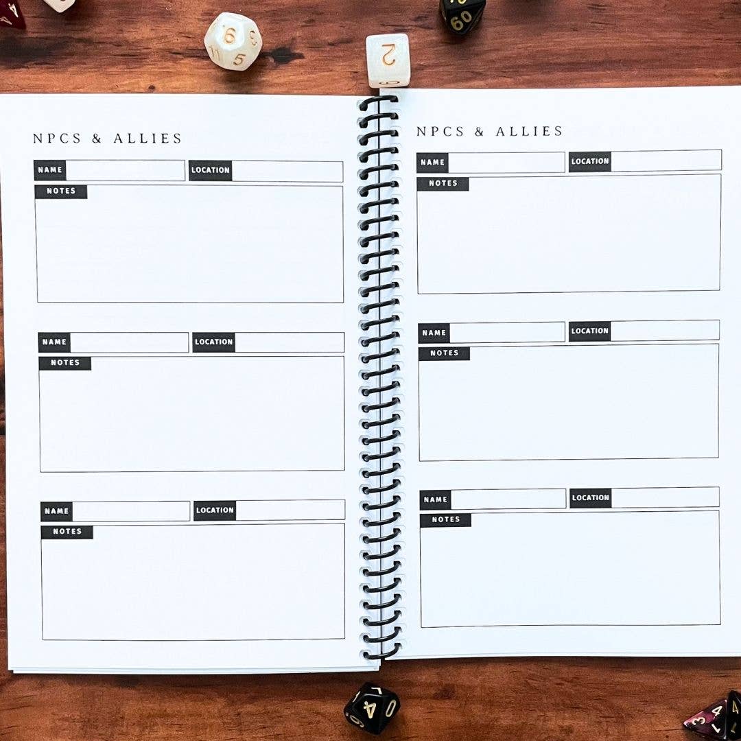 Minva Tabletop Design Co - Wholesale Journal/Diary - 5e Player Campaign Journal for Dungeons and Dragons (D&D)6