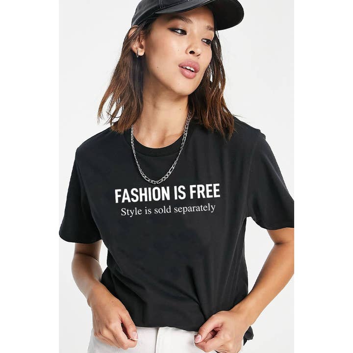 FASHION IS FREE GRAPHIC WOMEN TEE for wholesale by Polar bee