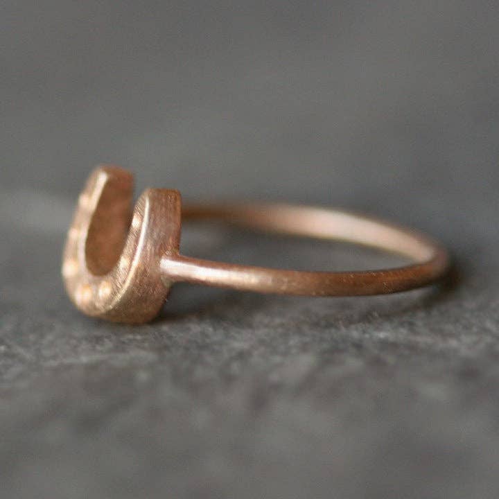 Horseshoe Ring in 14K Gold for wholesale by Michelle Chang
