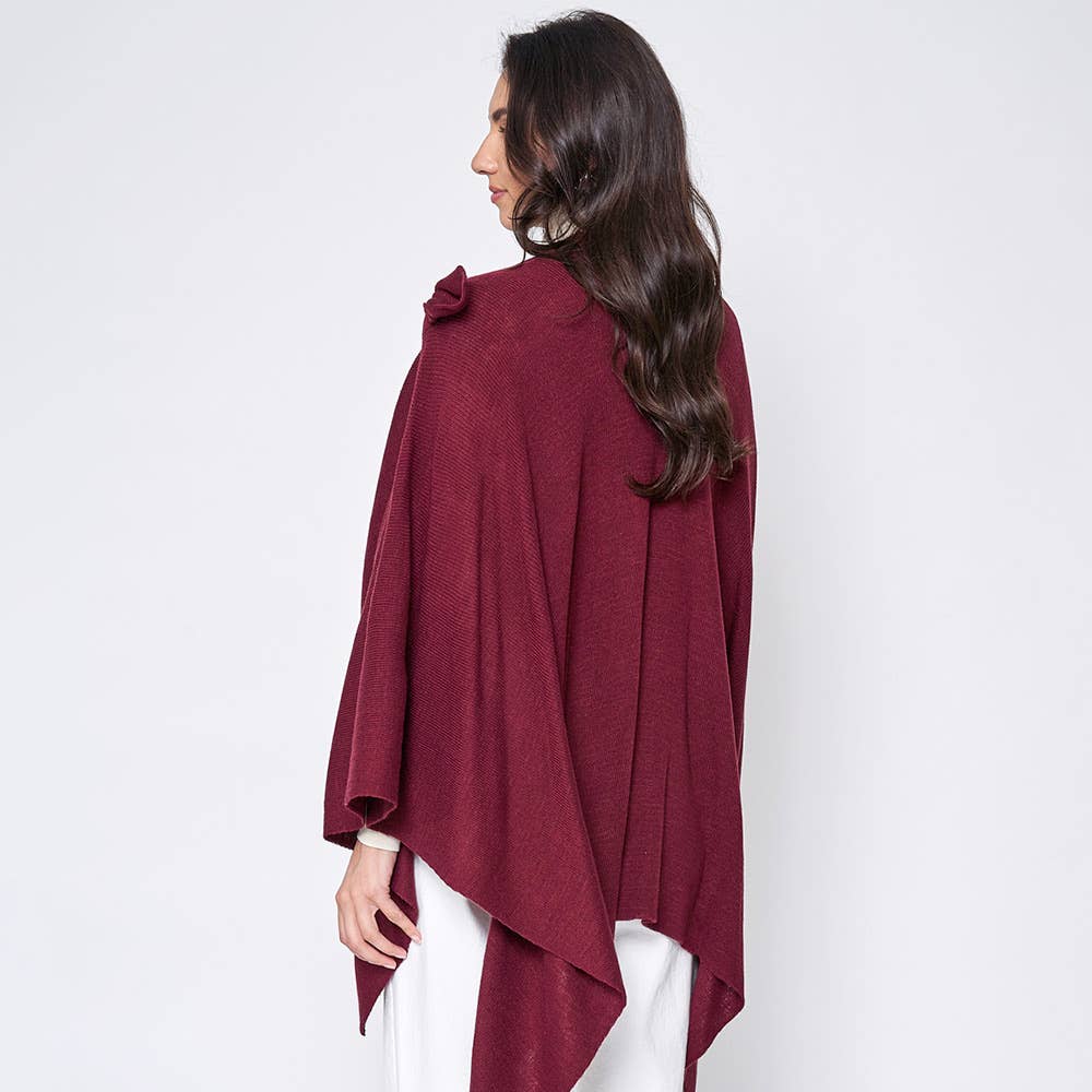 Sensibling Corp. – wholesale Poncho – Women's – Shoulder Strap Solid Ruana Poncho42