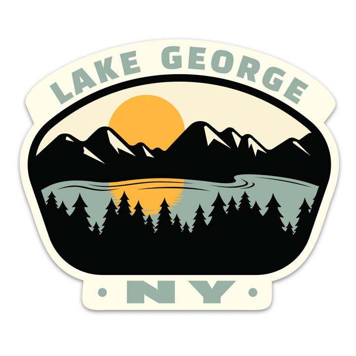 Lake George New York Rolling Hills Mini Vinyl Sticker 20 ct for wholesale by RetroPlanet