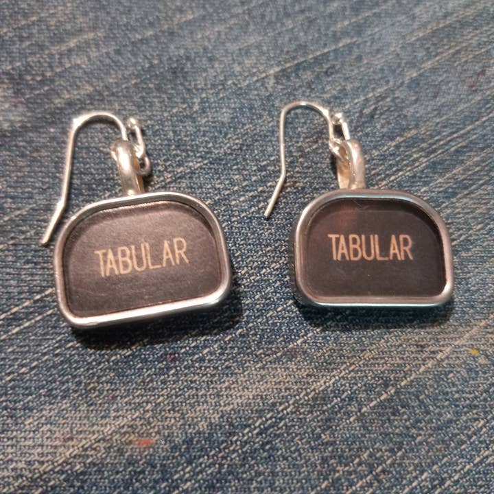 Dawna Anders Photography - Wholesale Dangle Earrings - Vintage Typewriter Key Dangle Earrings Words