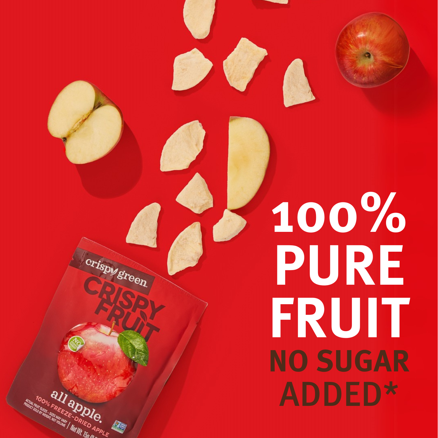 Crispy Green - Wholesale Dried/Dehydrated Fruit - Freeze Dried Apple 15g, Single5