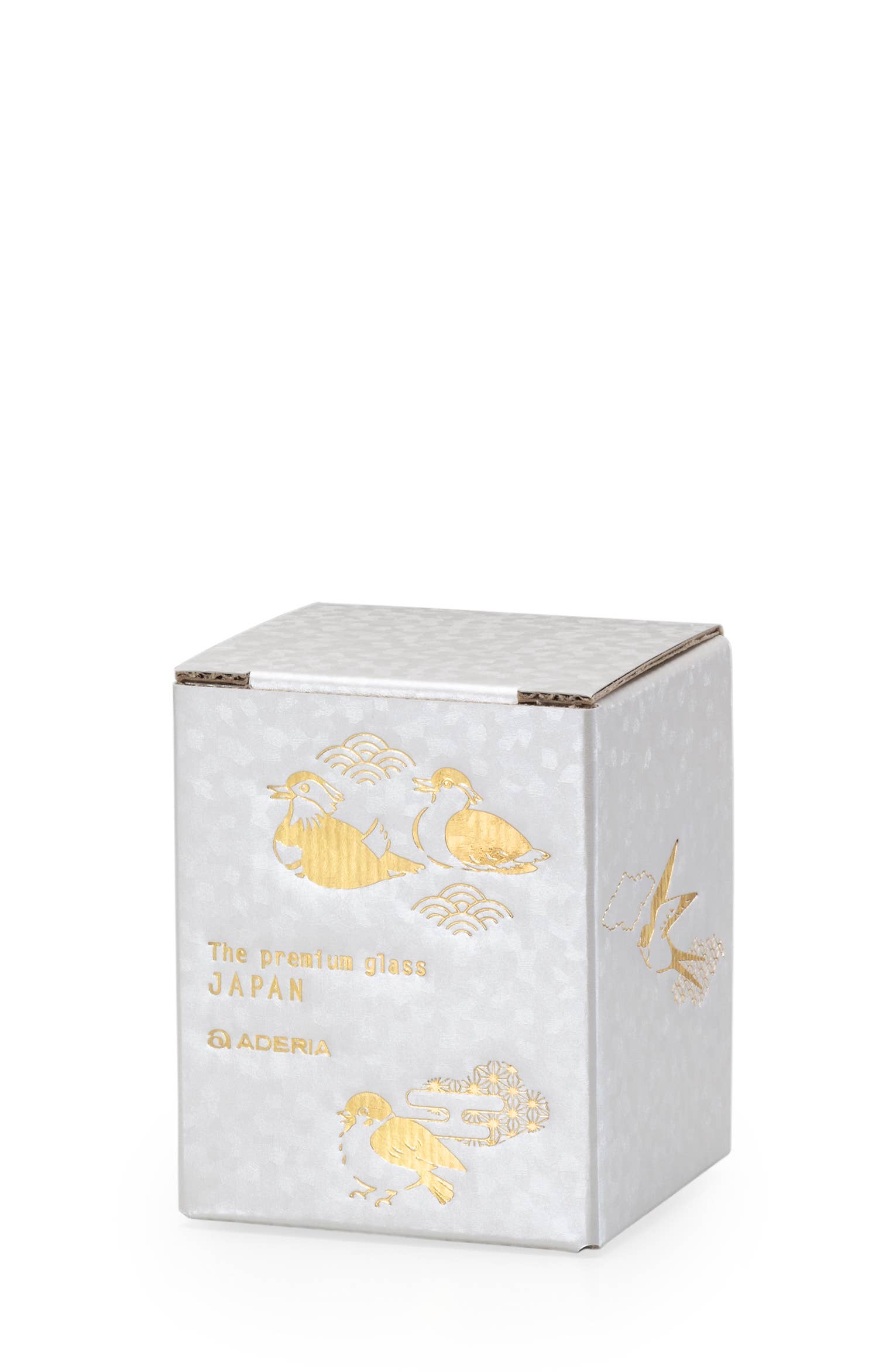 ADERIA - Wholesale Drinking Glass/Cup - Auspicious flowers and birds Sake Cup Swallow1