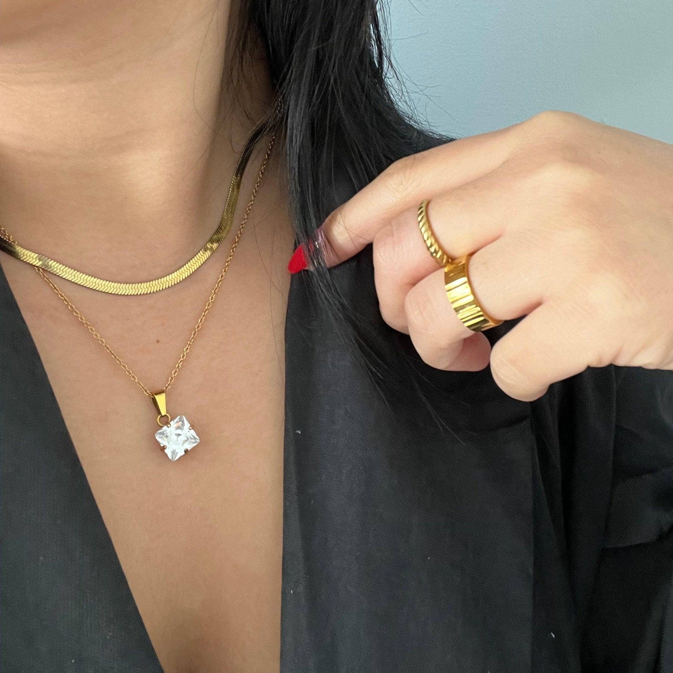 JESSA Jewelry - Wholesale Link & Chain Necklace - Snake Herringbone Chain | Everyday Chain2