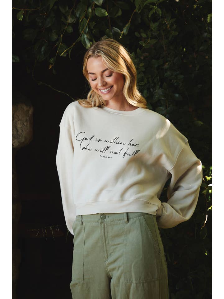 OAT COLLECTIVE - Wholesale Graphic Sweatshirt - Women's - GOD IS WITHIN HER Mid Graphic Sweatshirt10