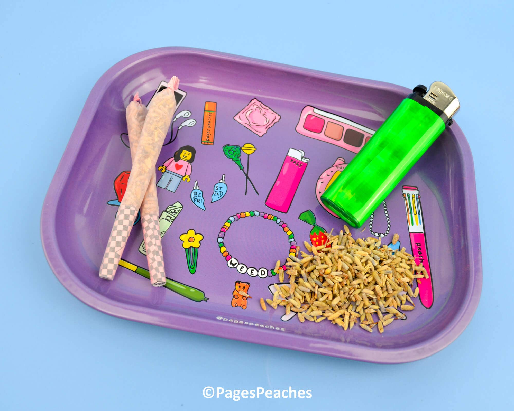 Page's Peaches - Vente Plateaux décoratifs - Plateau à Rouler Compact pour Décoration1