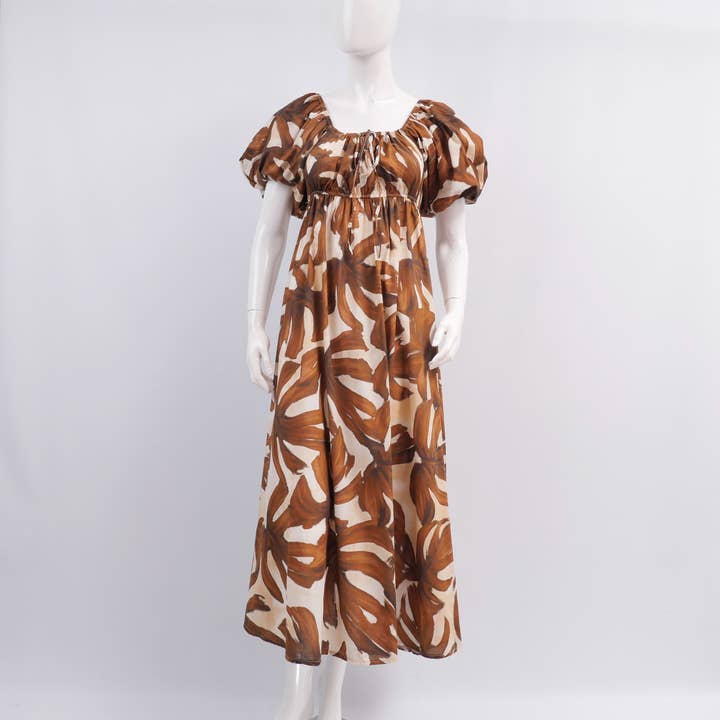 Cecile Wang - Vente Robe – femme - Robe longue manches bouffantes TDM28824-21