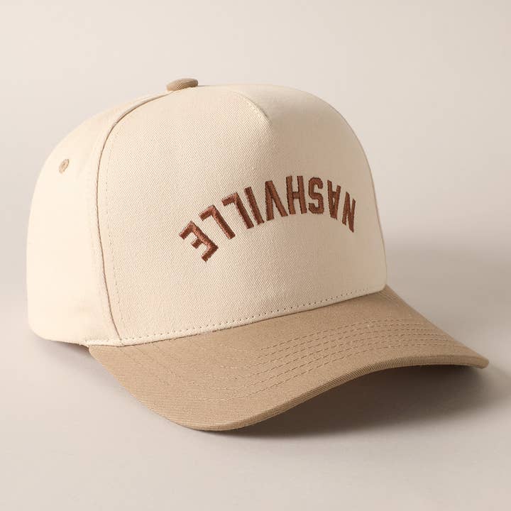 BEIGE BROWN NASHVILLE - Upside Down Trucker Baseball Cap for wholesale on Faire2