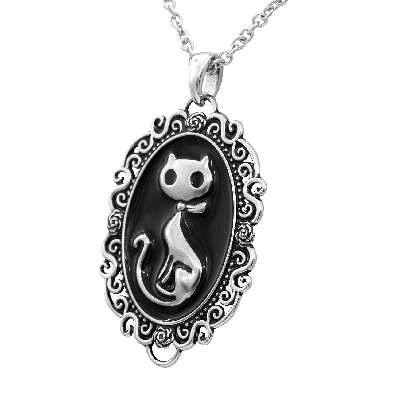 Controse - Vente Colliers à pendentif - Collier camée Controse Cat Silhouette1