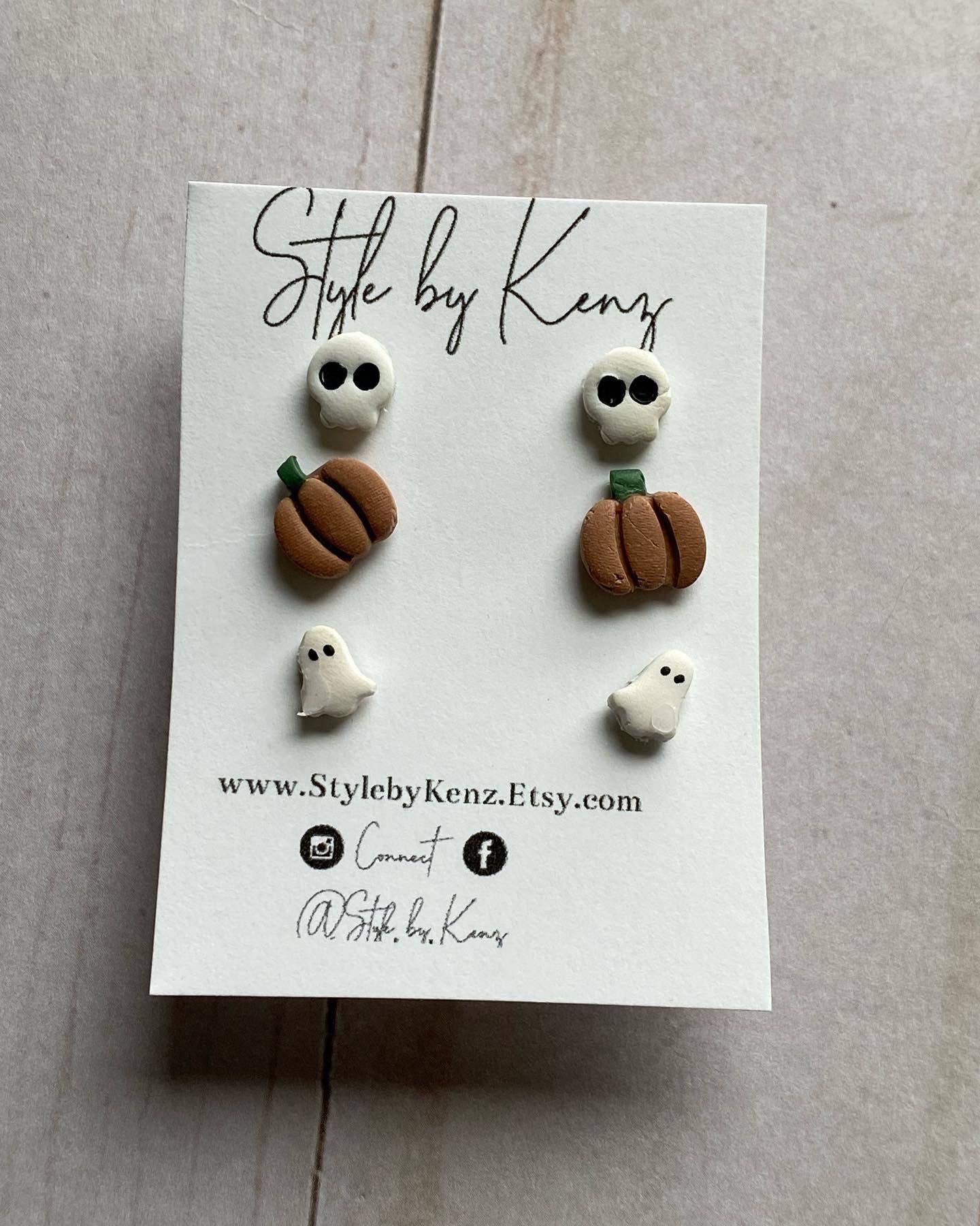 Style by Kenz - Wholesale Jewelry Set - Mini Fall Stud Pack, Halloween Stud Pack,1