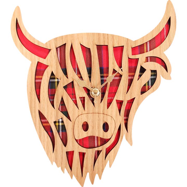 Highland Cow Clock | LC14 for wholesale by LT Creations