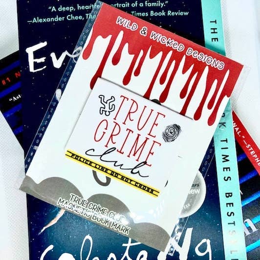 True Crime Club Magnetic Bookmark - Evidence - Murder Mystery - Bookmark for wholesale by Wild & Wicked Designs