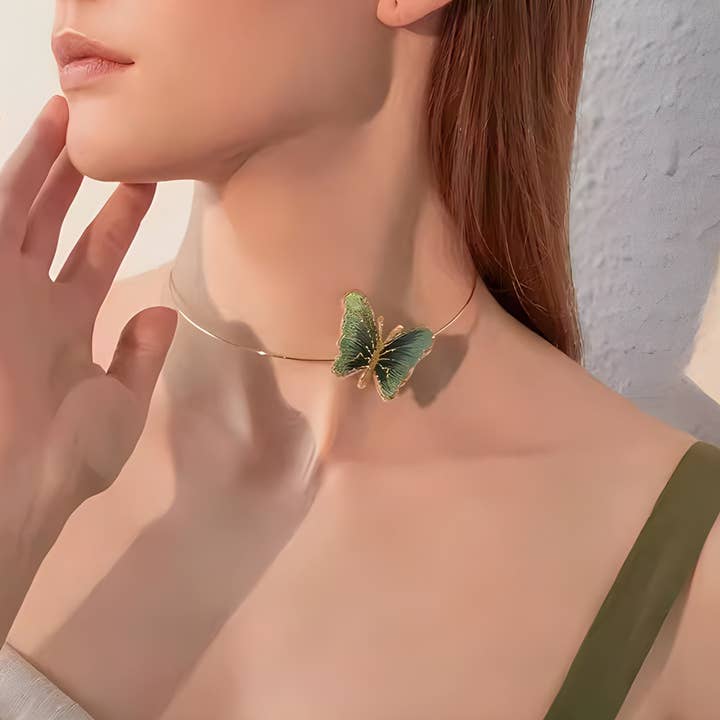 Embroidered Butterfly Elegant Simple Choker DP25A773 for wholesale on Faire