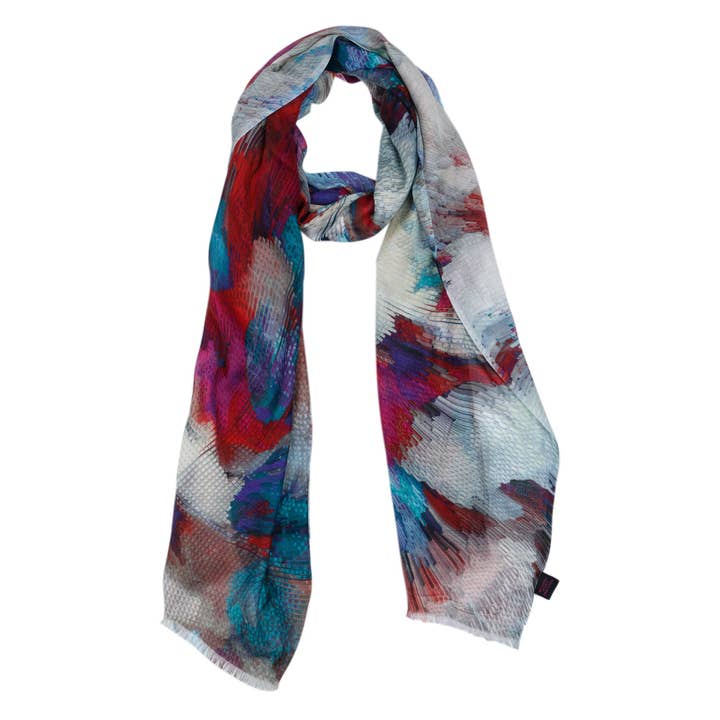Abstract Modal Silk Designer Scarf for wholesale by Namaskar Australia