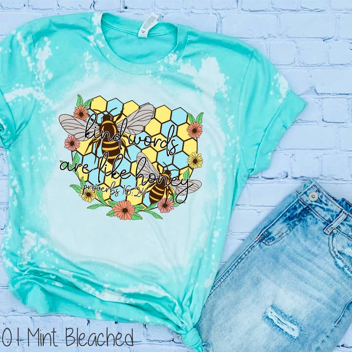 Bama Screens - Wholesale Sublimation Transfer - Kind Words Are Like Honey Bee Hive #BS16855