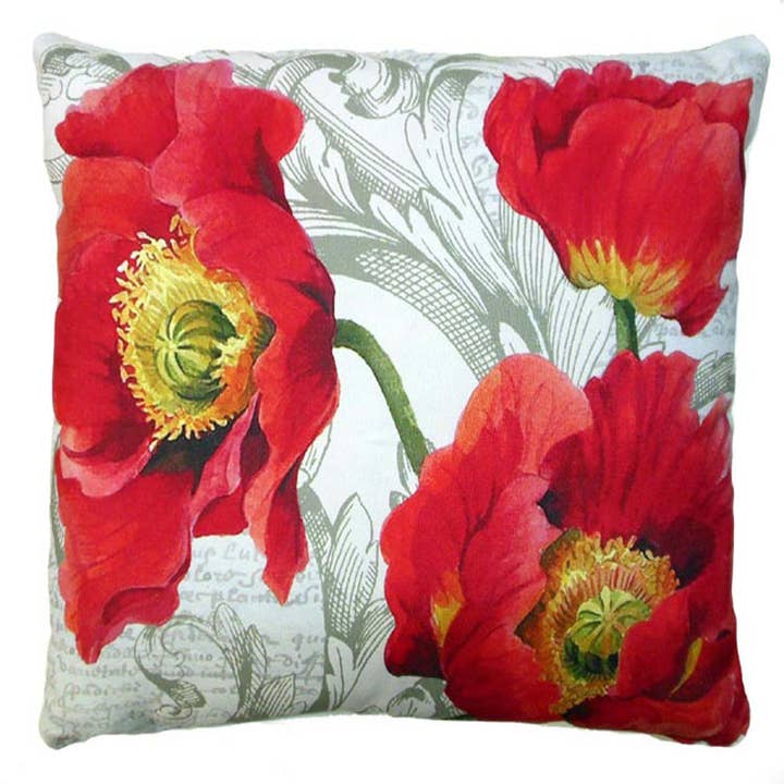 Magnolia Casual - Wholesale Throw/Decorative Pillow - Poppies