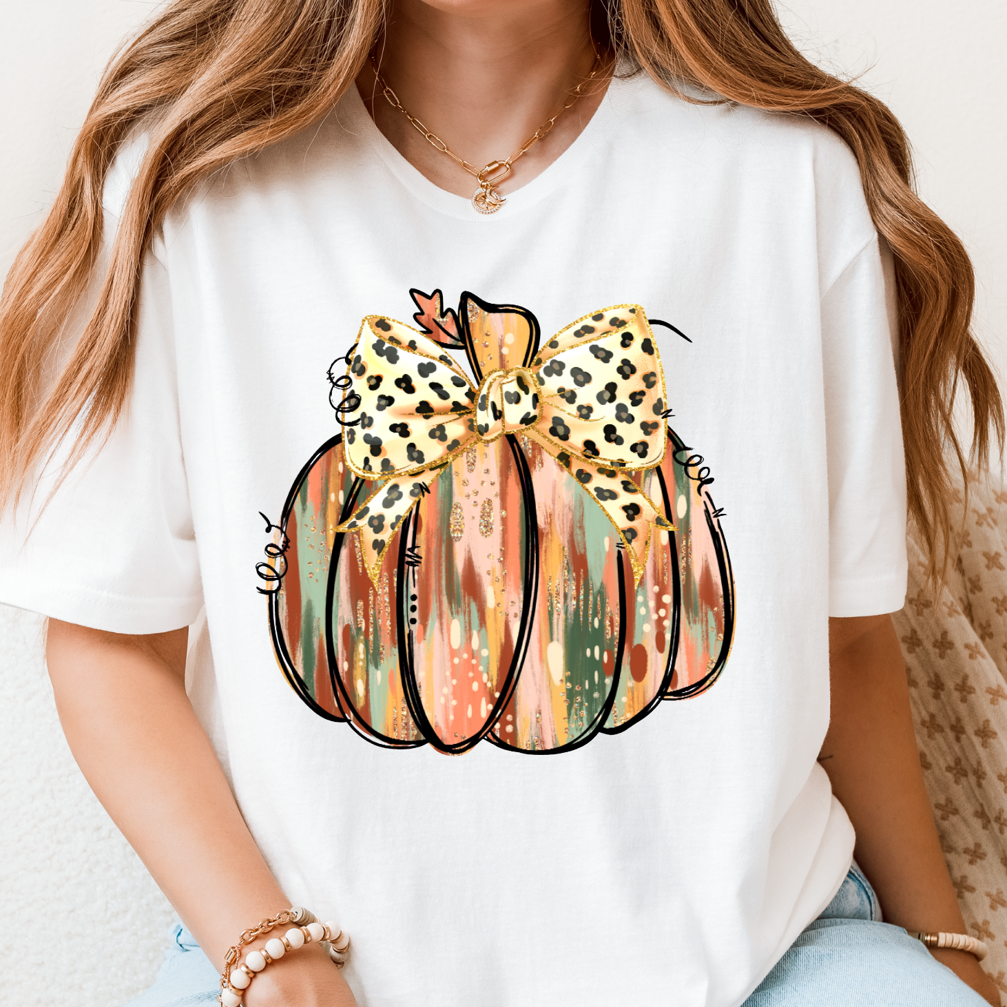It's So Me - Wholesale Graphic Sweatshirt - Women's - GOLD GLITTER PUMPKIN CREWNECK TEE/SWEATSHIRT  3
