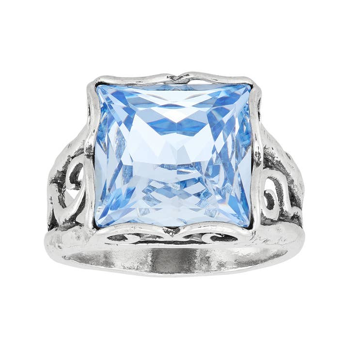 Silpada 'Cooling Effects' Sterling Silver Blue Crystal Ring for wholesale by Silpada