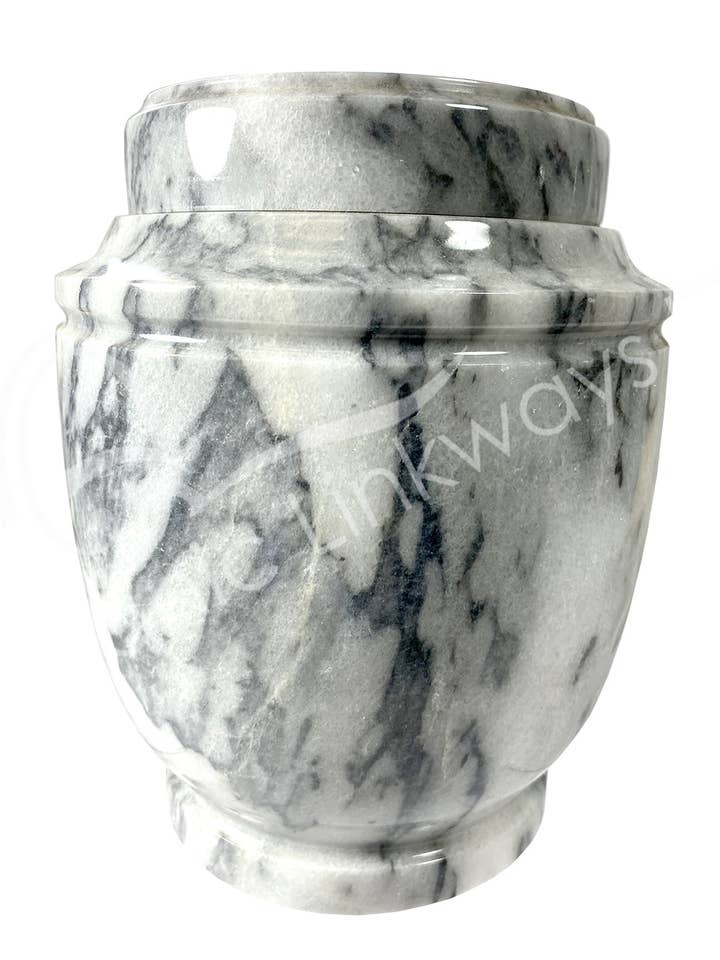 (PC)URNE MARBRE GRIS 8" pour la vente par Oceanic Linkways Inc